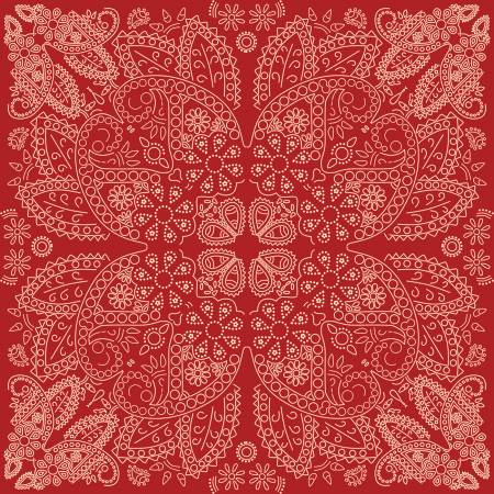 Riley Blake Cowboys bandana quilting cotton fabric in Barn Red