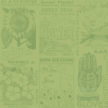 Riley Blake Sewing Seeds III Garden Blender quilting cotton in Green
