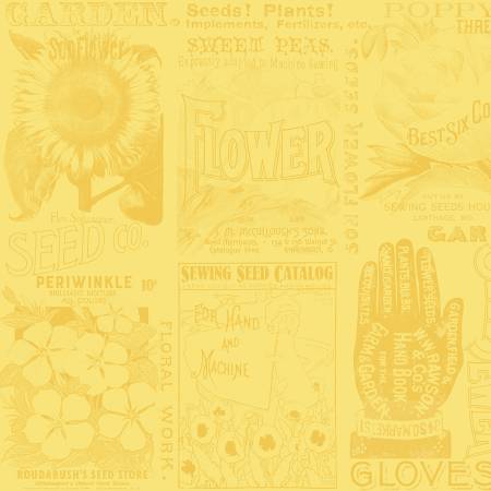 Riley Blake Sewing Seeds III Garden Blender quilting cotton in Yellow