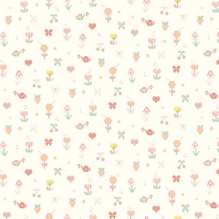 Riley Blake Sunsetridge Mosaic quilting fabric in Cream