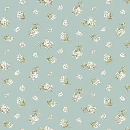 Riley Blake Peter Rabbit & Friends Jasmine floral quilting cotton in Blue