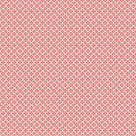 Riley Blake Piece and Plenty Lori Holt tulips quilting cotton fabric in Coral