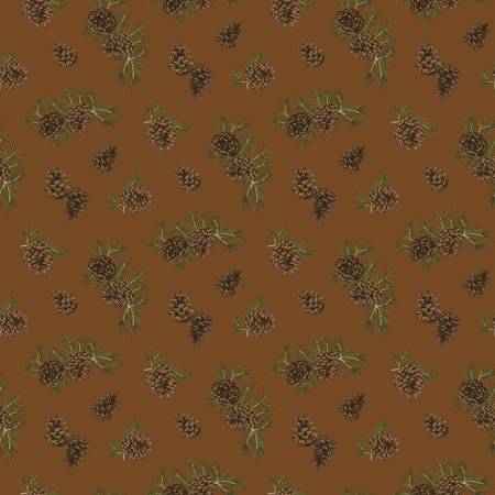 Riley Blake Pine Grove Pinecones quilting cotton in Brown