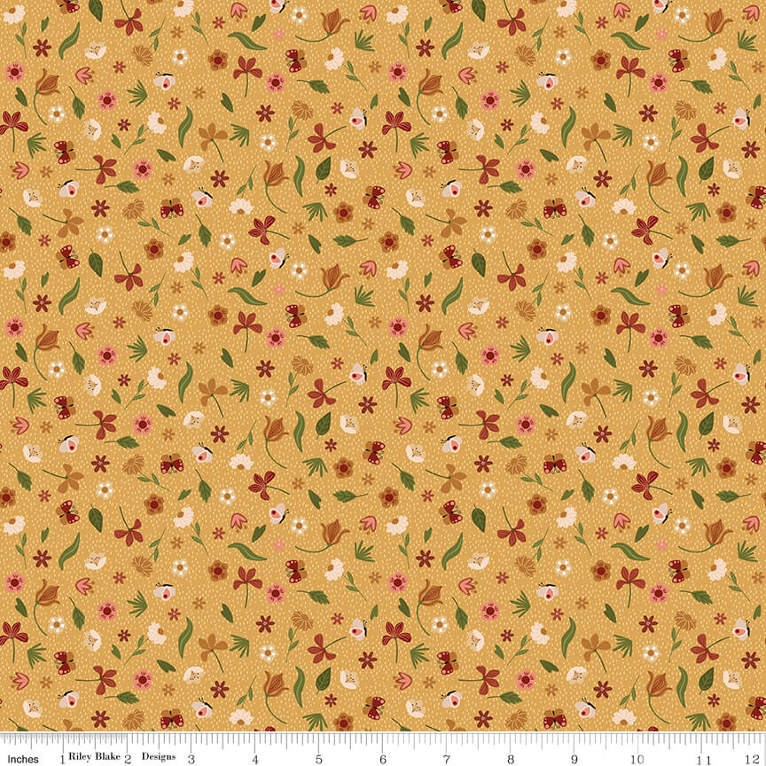 Created with Love - Bloom & Grow - Sunshine 44" / 45" Fabric Per Yard