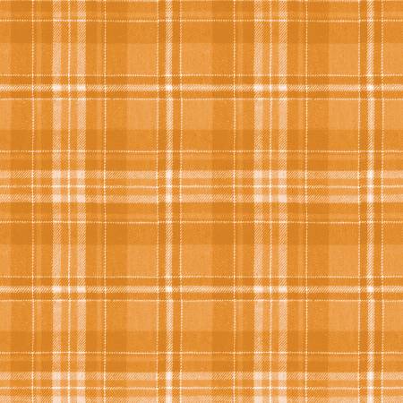 Riley Blake Costume Maker's Act Plaid quilting fabric in Orange
