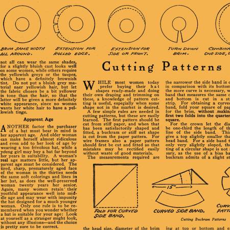 Riley Blake Costume Maker's Act Hat How To Text quilting fabric in Orange