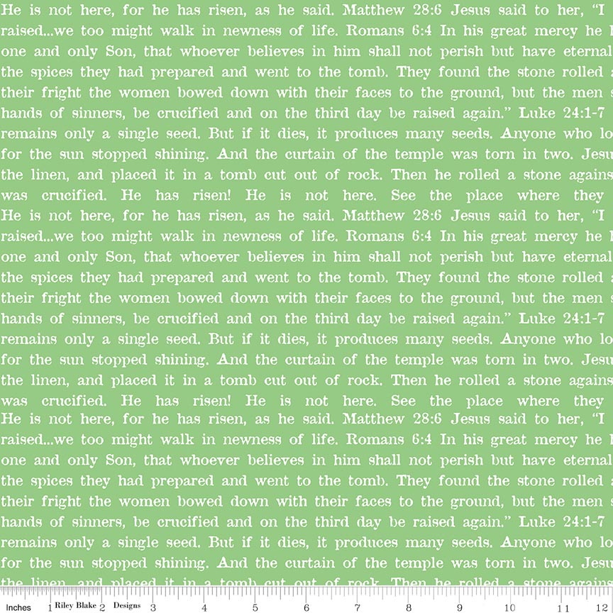 RB Empty Tomb Text Green - Egg Hunt