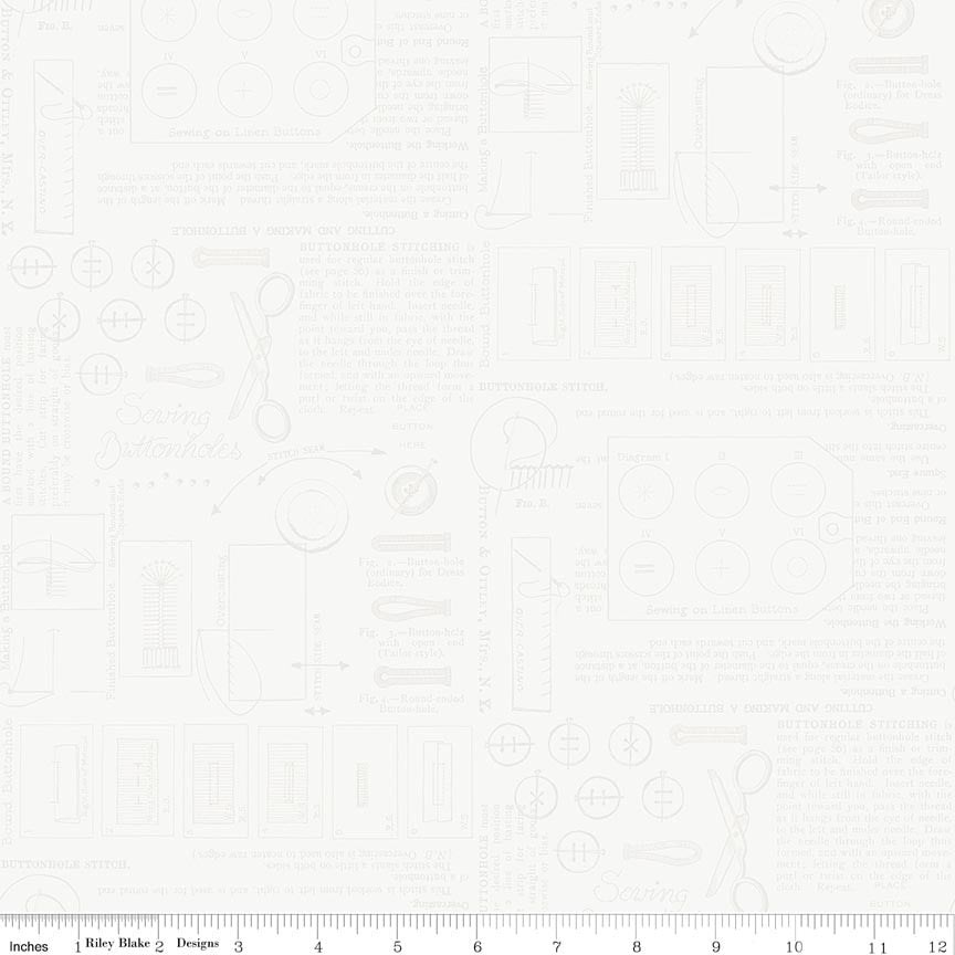 RB Sewing Notes White - Sew America