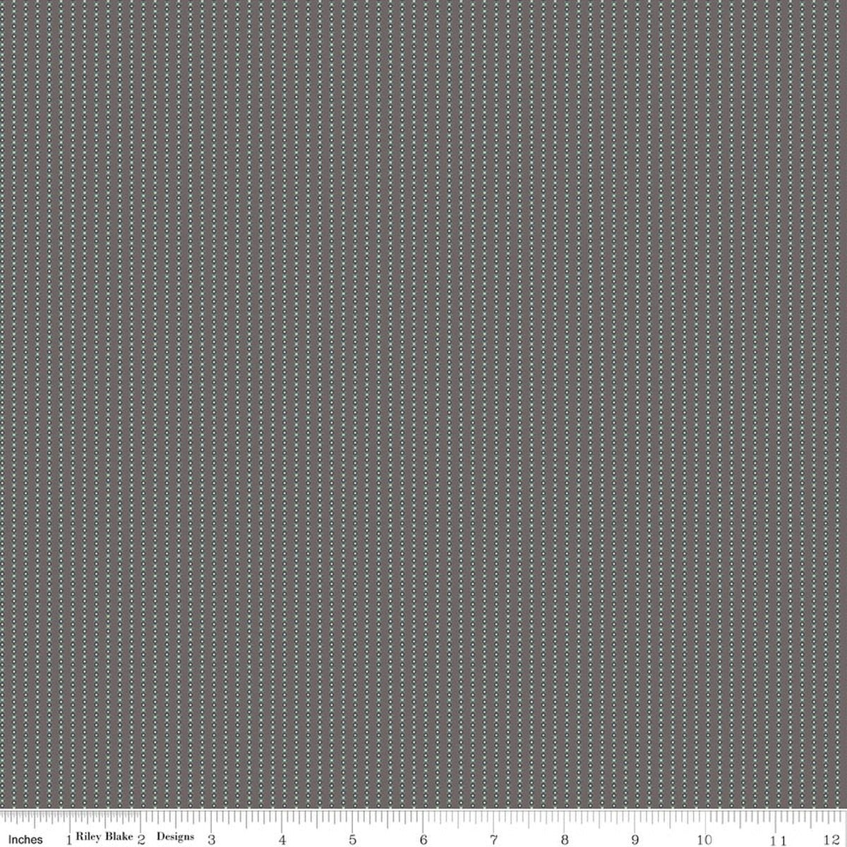 Where The Wild Flowers Are Stripes Dark Gray Cotton 43"/44" Fabric Per Yard