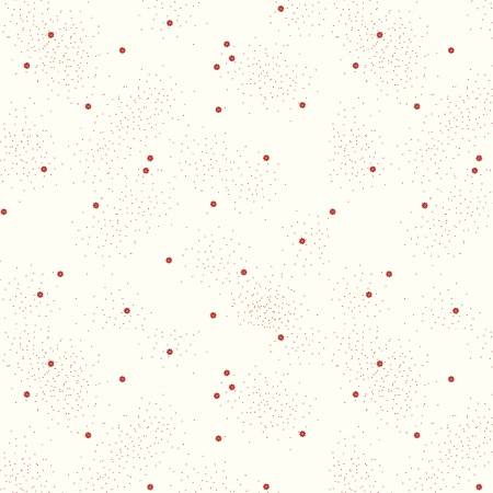 Riley Blake Dainty Daisy on Cloud quilting fabric in Barn Red