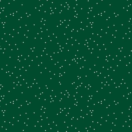 Riley Blake Blossoms quilting cotton fabric in Christmas Green