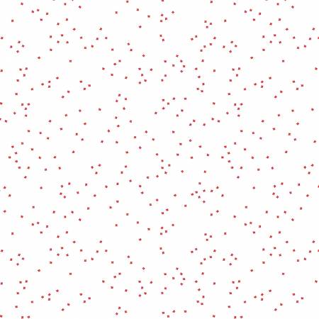 Riley Blake Blossoms On White quilting cotton fabric in Red