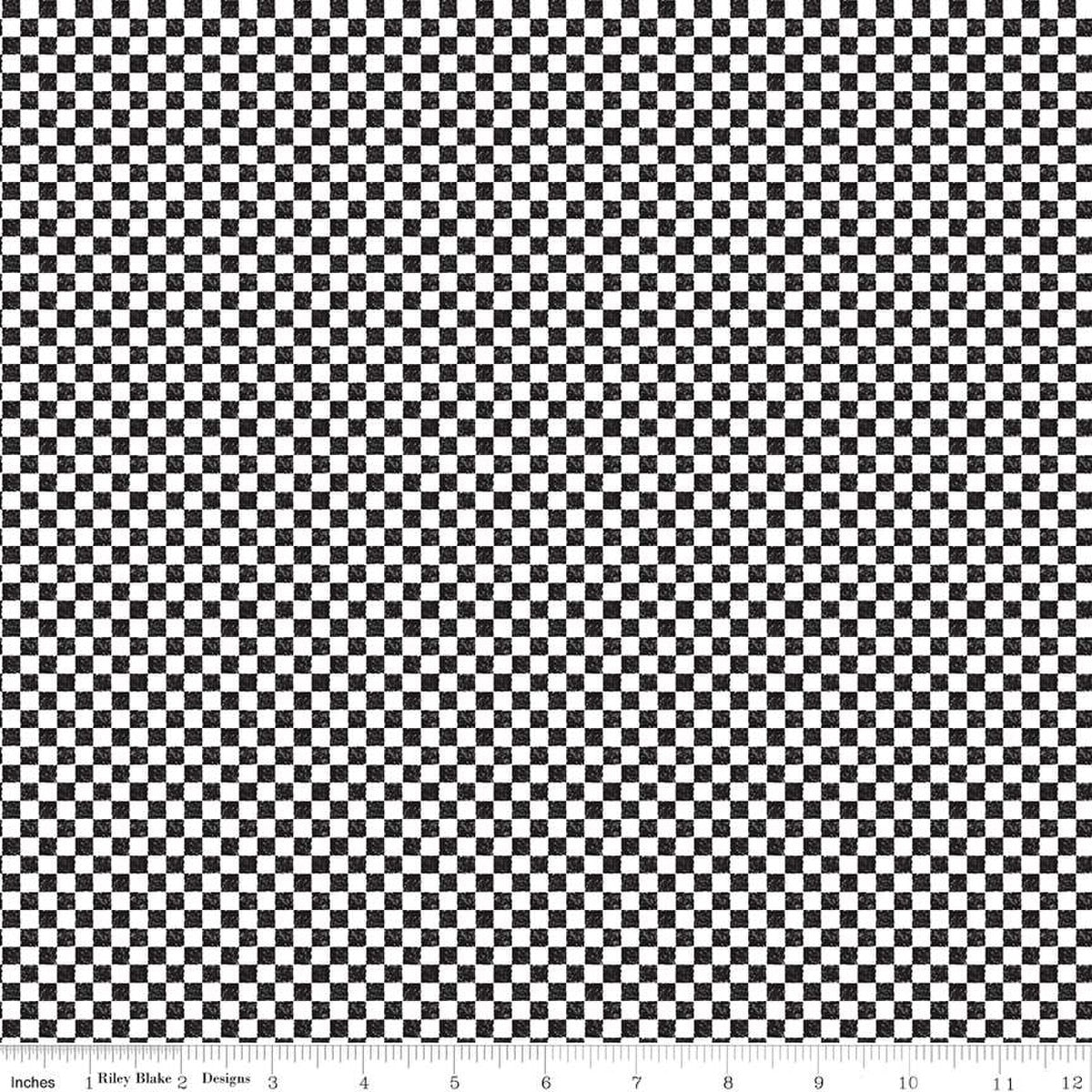 Check Please! 1/4" Check Black 43"/44" Fabric Per Yard