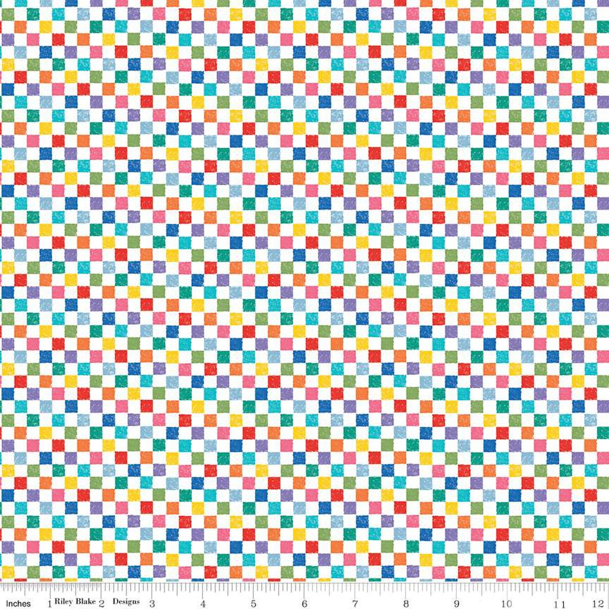 Check Please! 1/4" Check Rainbow 43"/44" Fabric Per Yard