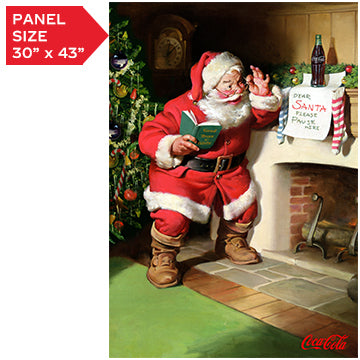 Coca-Cola Christmas Santa 30" x 43" Panel