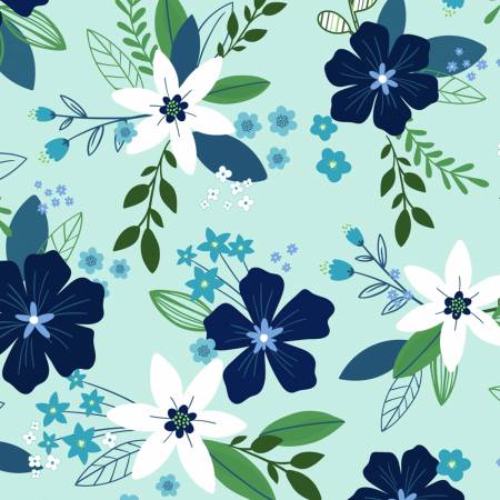 Shannon Fabrics Cloud Cuddle minky fabric in Mystic Meadow Multi, 60 inches