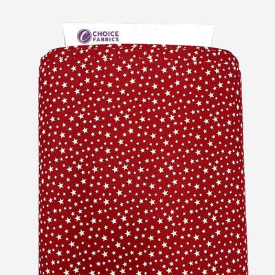 Patriotic Stars 108" Supreme Backings - White Stars on Red Wideback Fabric Per Yard