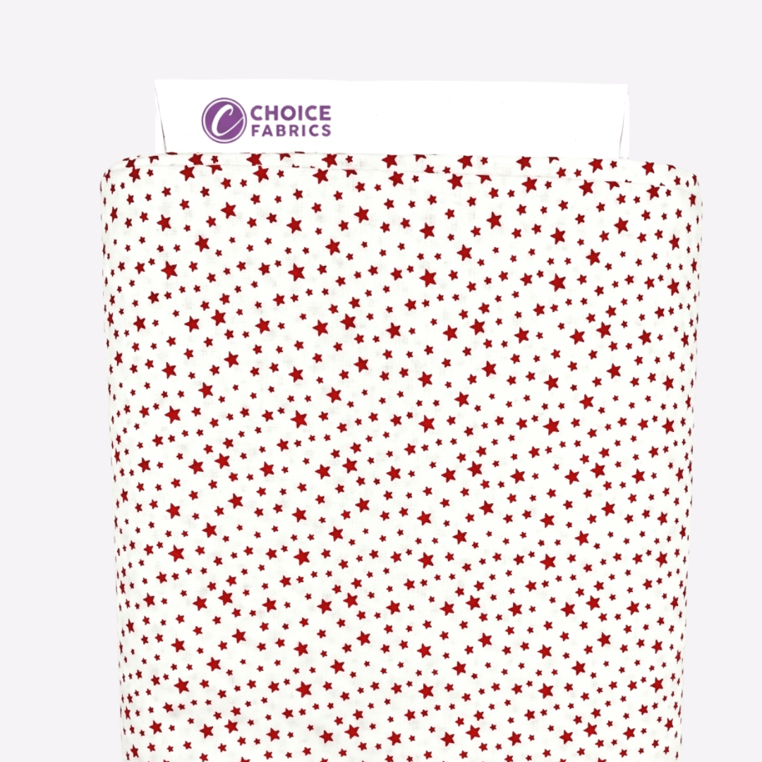 108" 3-Yard Package - Patriotic Stars 108" Supreme Backings - Red Stars on White