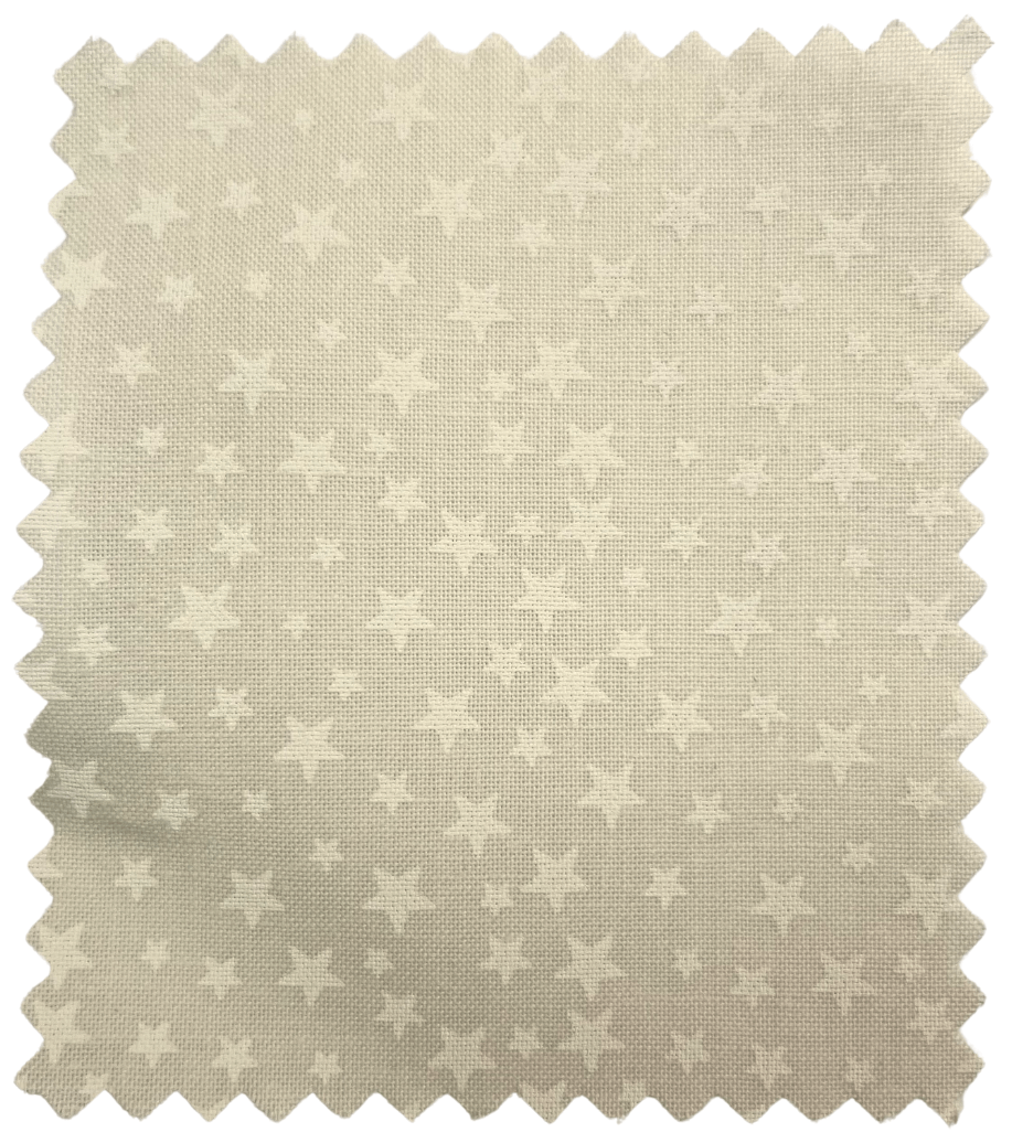 Tone on Tone 108" Supreme Backings - White on Cream - Stars Wideback Fabric Per Yard