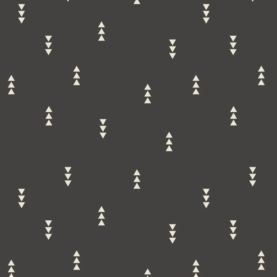 Emma & Mila Nordic Triangles Carbon Cotton 44"/45" Fabric Per Yard