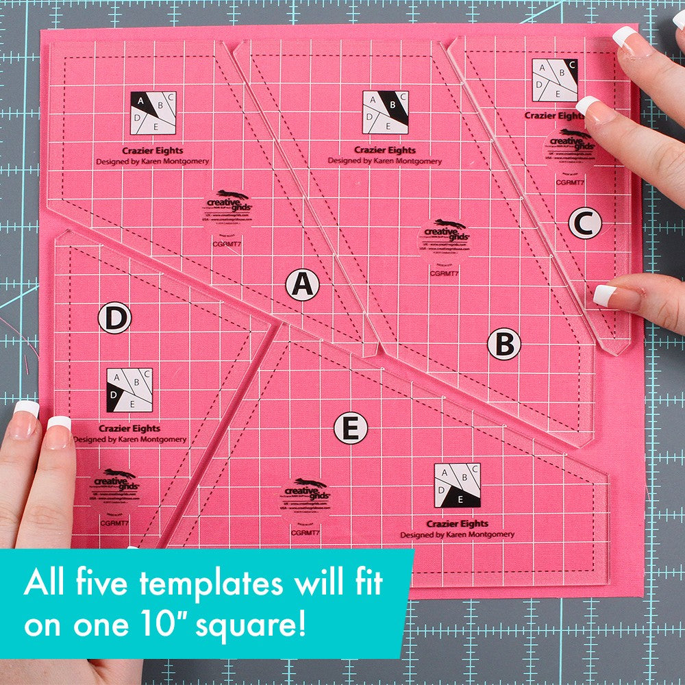 Creative Grids Crazier Eights Templates Quilt Ruler