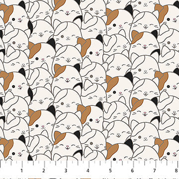 Calico Cat Packed Squishmallows Cotton 44"/45" Fabric Per Yard