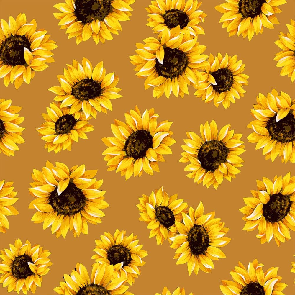 Camel Sunflower Dance 45" wide Fabric per yard