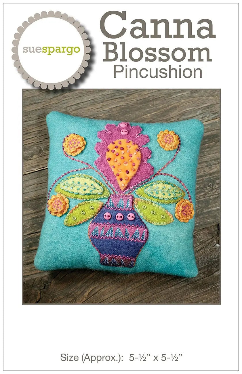 Canna Blossom Pincushion Pattern - Linda's Electric Quilters