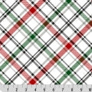 Cardinal Xmas Plaid Digital Cuddle 58/60" Fabric Per Yard