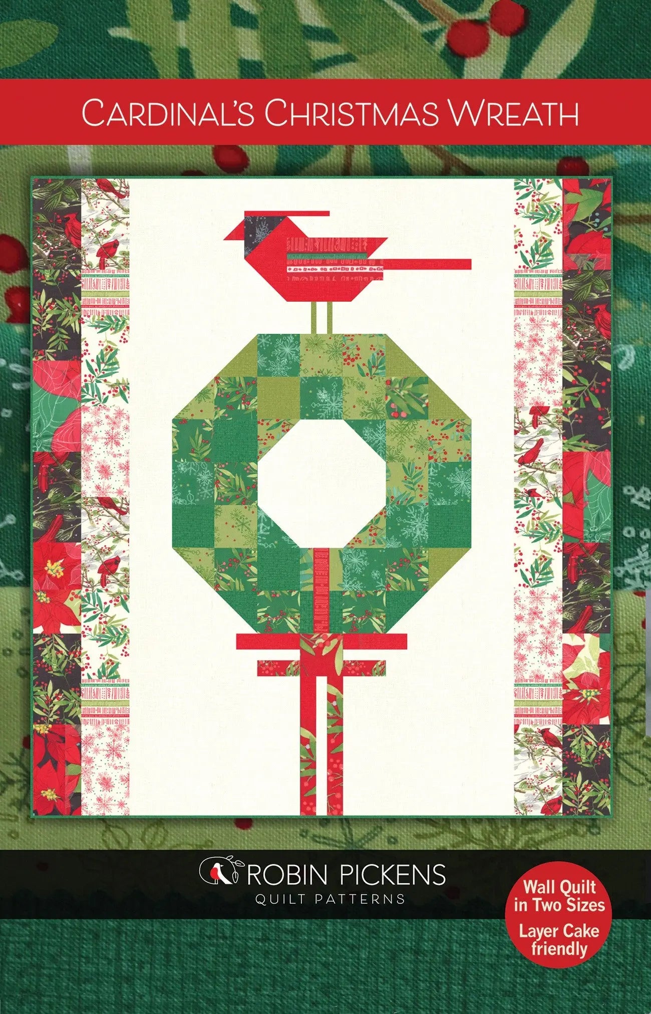 Cardinal's Christmas Wreath - Linda's Electric Quilters