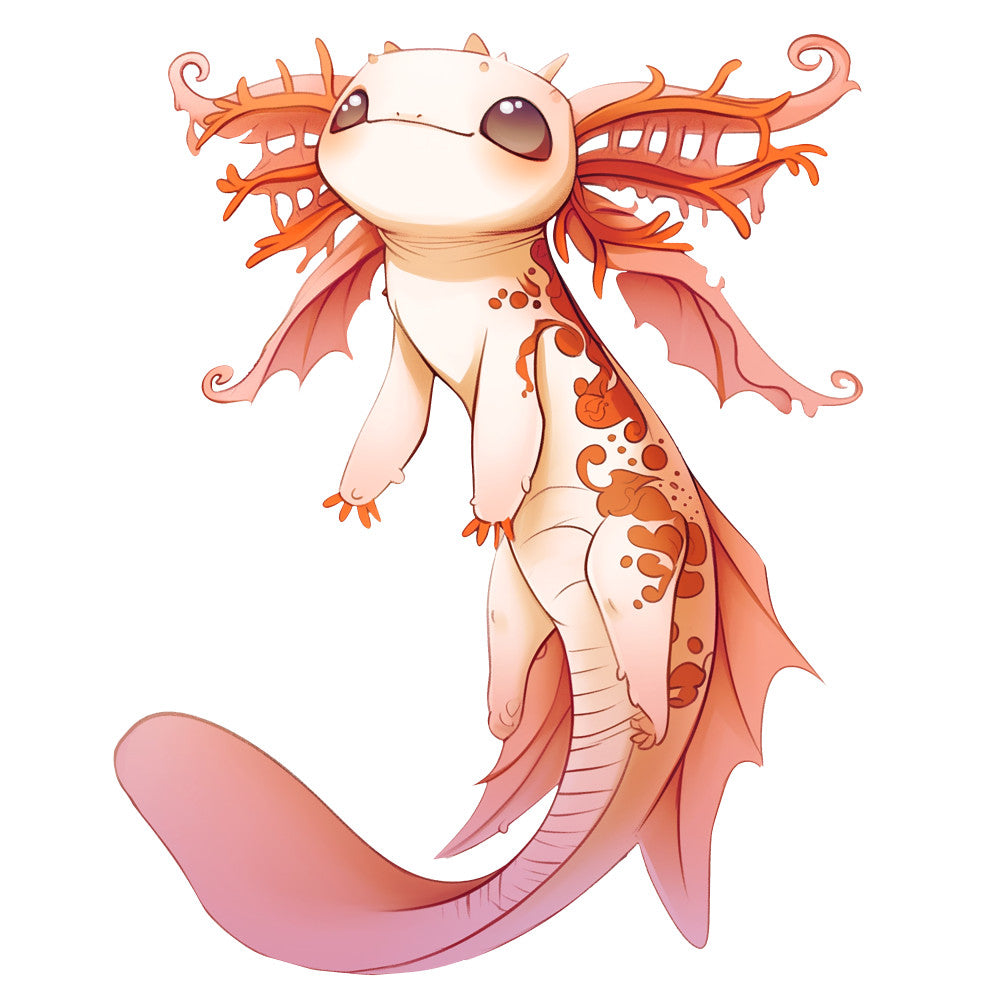 Cartoon Axolotl Fabric Panel 19