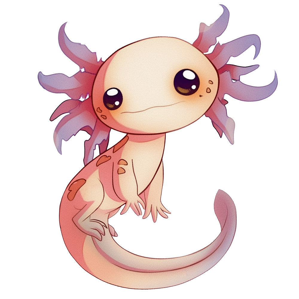 Cartoon Axolotl Fabric Panel 23