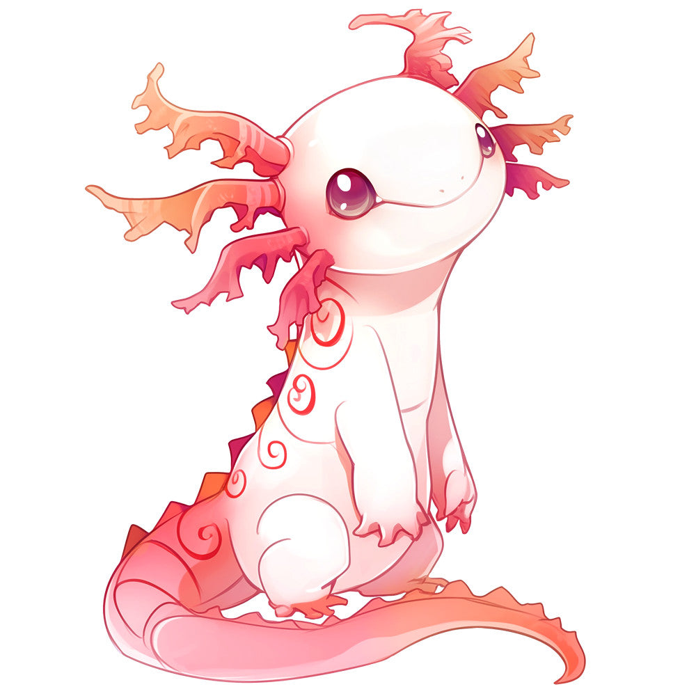 Cartoon Axolotl Fabric Panel 30
