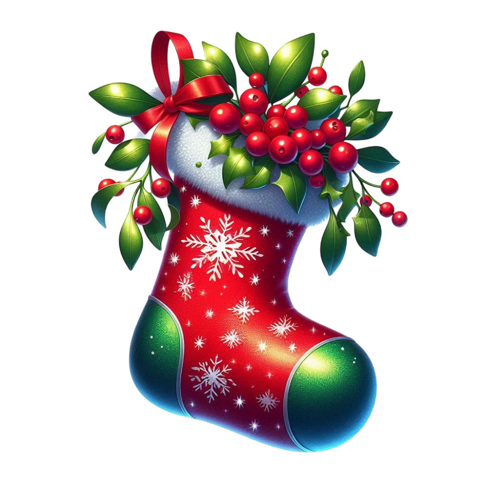 Cartoon Christmas Stockings Fabric Panel 11 QuiltingFabricPanels