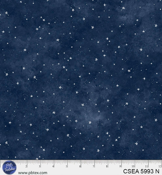 Celestial Seasons Navy Blue 44"/45" Fabric Per Yard