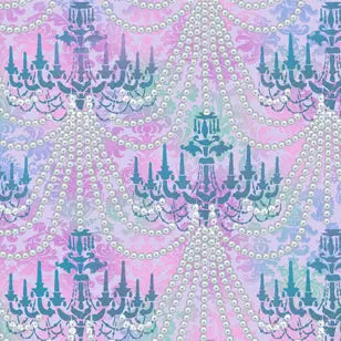 Chandelier Pearls-Lilac Cotton 44"/45" Fabric Per Yard Sykel Studio