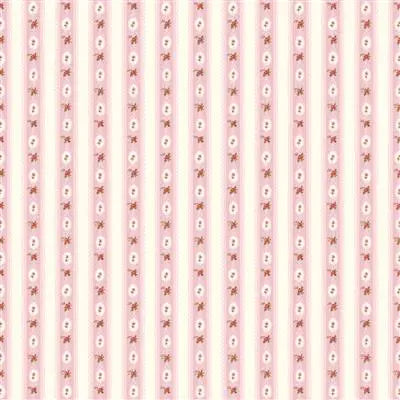 Charlotte - Ribbon Stripe - Pink 44" / 45" Fabric Per Yard The Fabric Company