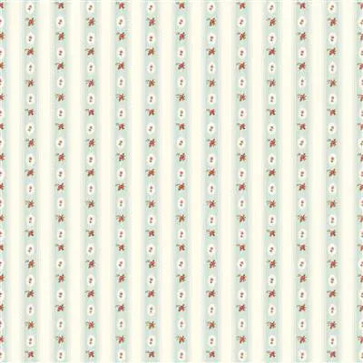 Charlotte - Ribbon Stripe - Turquoise 44" / 45" Fabric Per Yard The Fabric Company