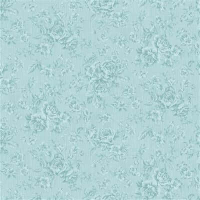 Charlotte - Tonal Roses - Dark Turquoise 44" / 45" Fabric Per Yard The Fabric Company