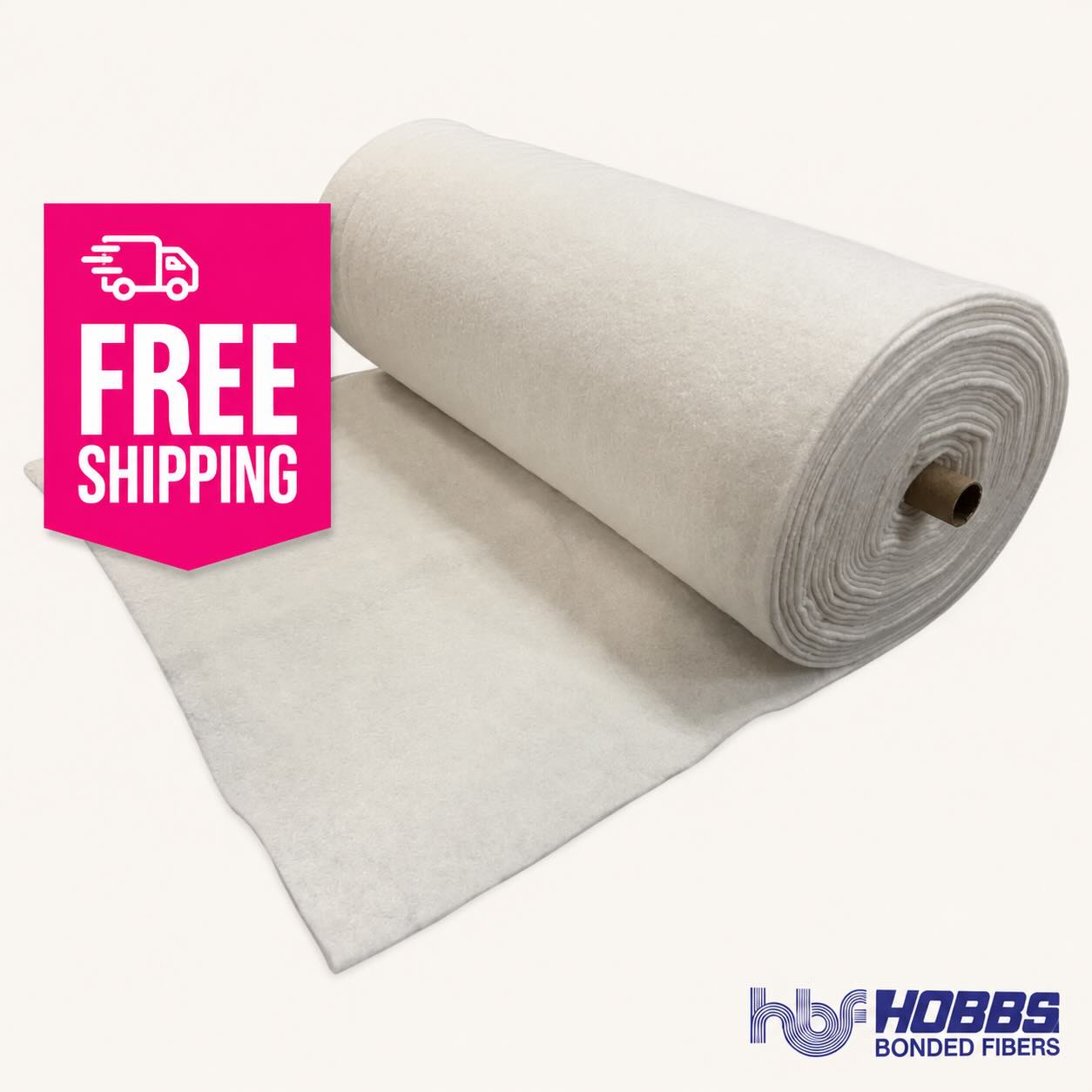 Linda's Deluxe Cotton/Poly Blend Batting - 96" Roll - Made by Hobbs