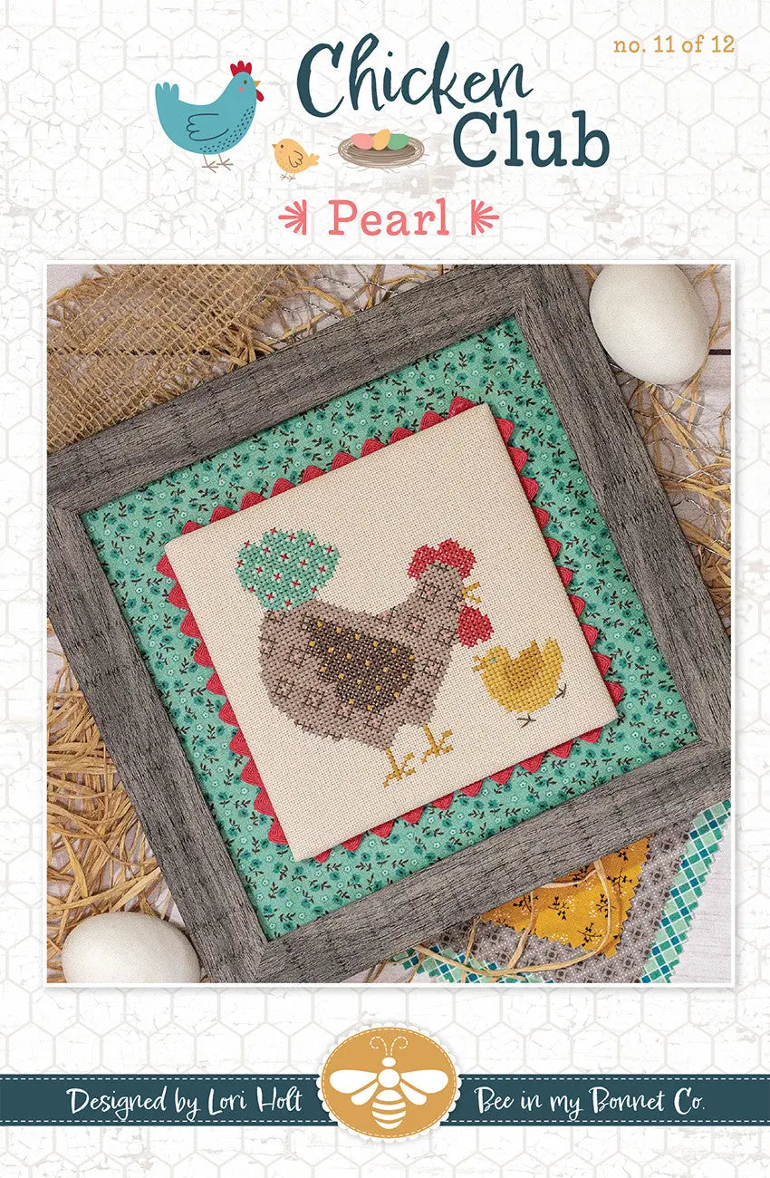Chicken Club Cross Stitch Pattern of the Month 11 Pearl Checker Distributor