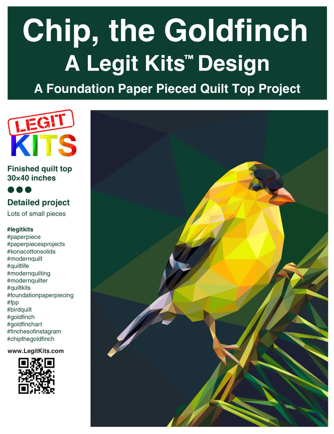 Chip the Goldfinch Pattern Legit Kits