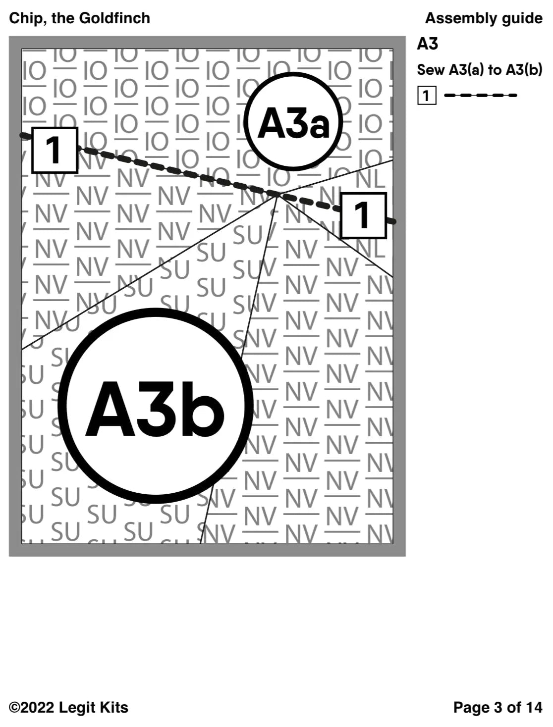 Chip the Goldfinch Quilt Kit Legit Kits