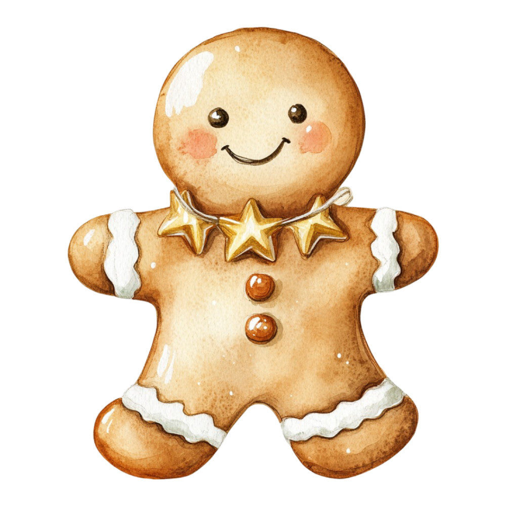 Christmas Gingerbread Man Fabric Panel 24 QuiltingFabricPanels