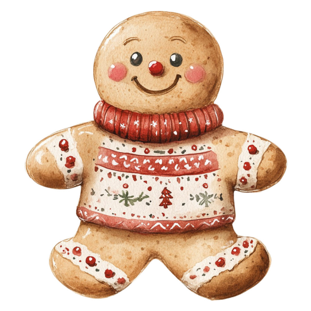 Christmas Gingerbread Man Fabric Panel 3 QuiltingFabricPanels