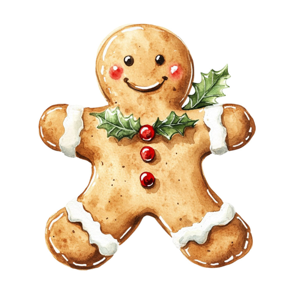 Christmas Gingerbread Man Fabric Panel 8 QuiltingFabricPanels