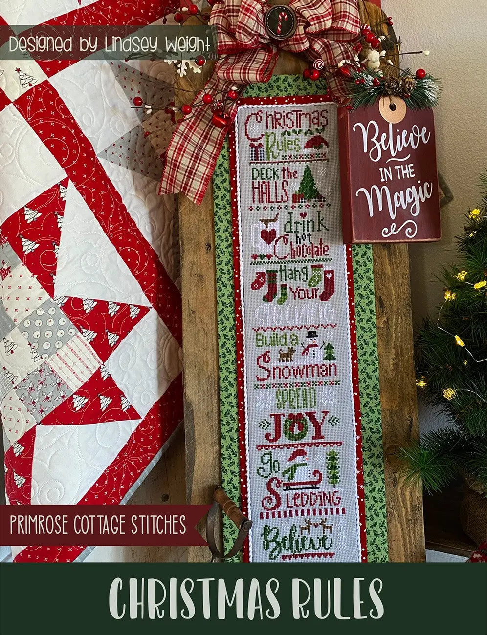 Christmas Rules Cross Stitch - Linda's Electric Quilters