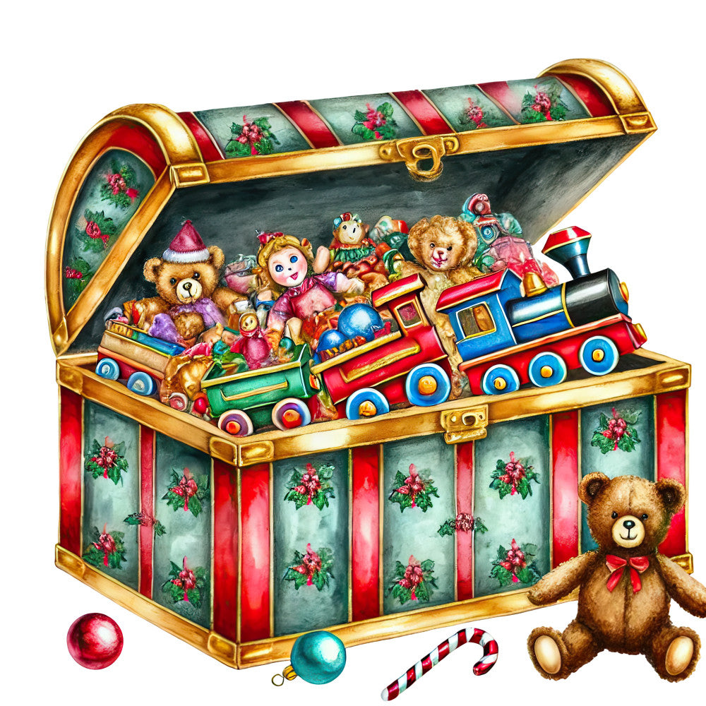 Christmas Toys Fabric Panel 28 QuiltingFabricPanels