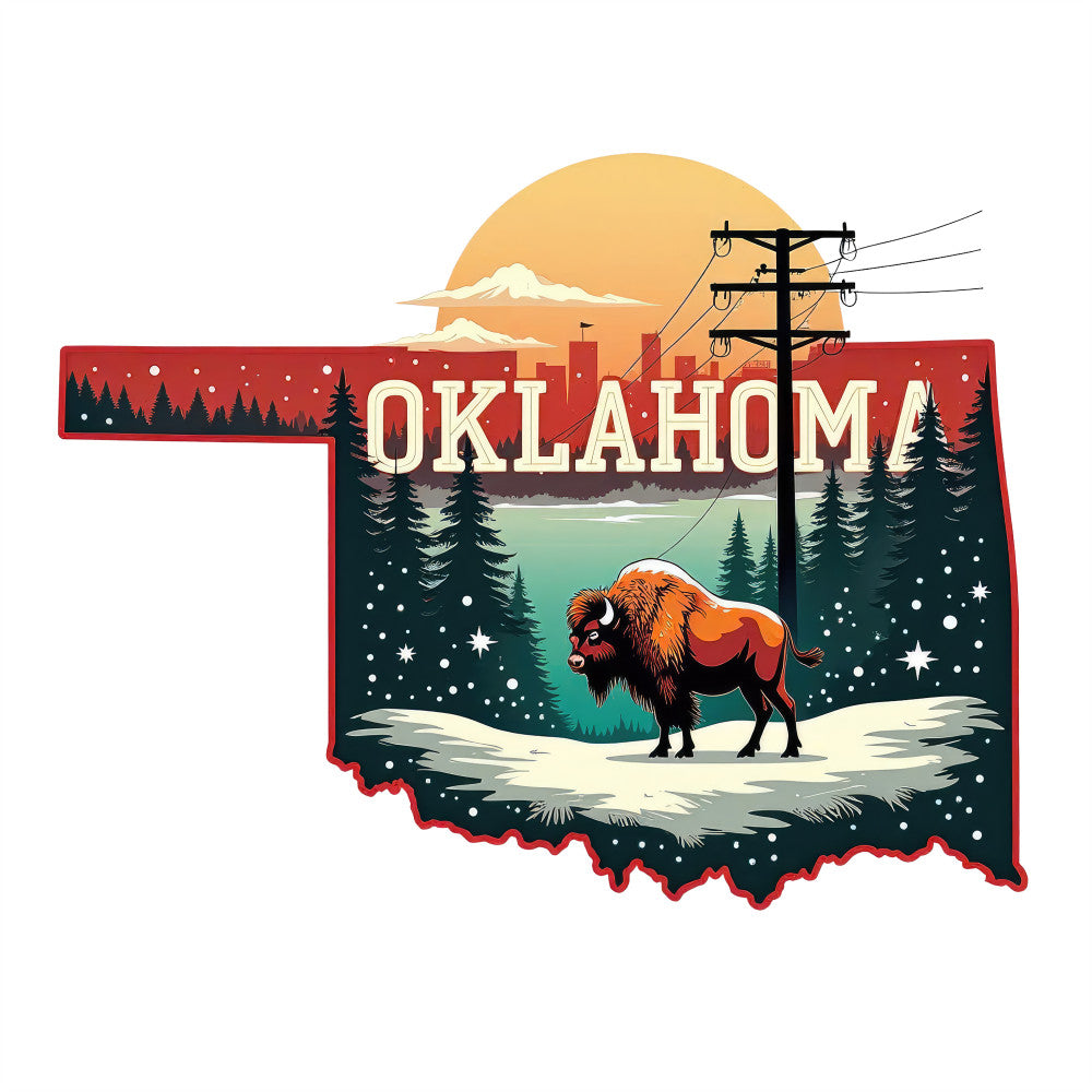 Christmas US States Fabric Panel 15