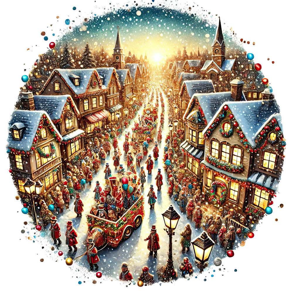 Christmas Villages Fabric Panel 2 QuiltingFabricPanels